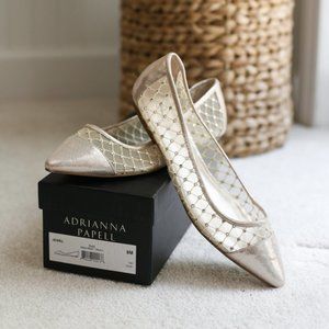 Gold Adrianna Papell Wedding Flats